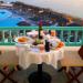 Our Dinner for two with pool and sea views at our balcony in the Royal Myconian Hotel in Elia Beach, Mykonos Our Dinner for two with pool and sea views at our balcony in the Royal Myconian Hotel in Elia Beach, Mykonos