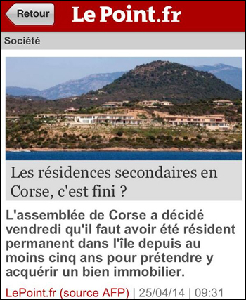 "Les résidences secondaires en Corse, c'est fini ?"