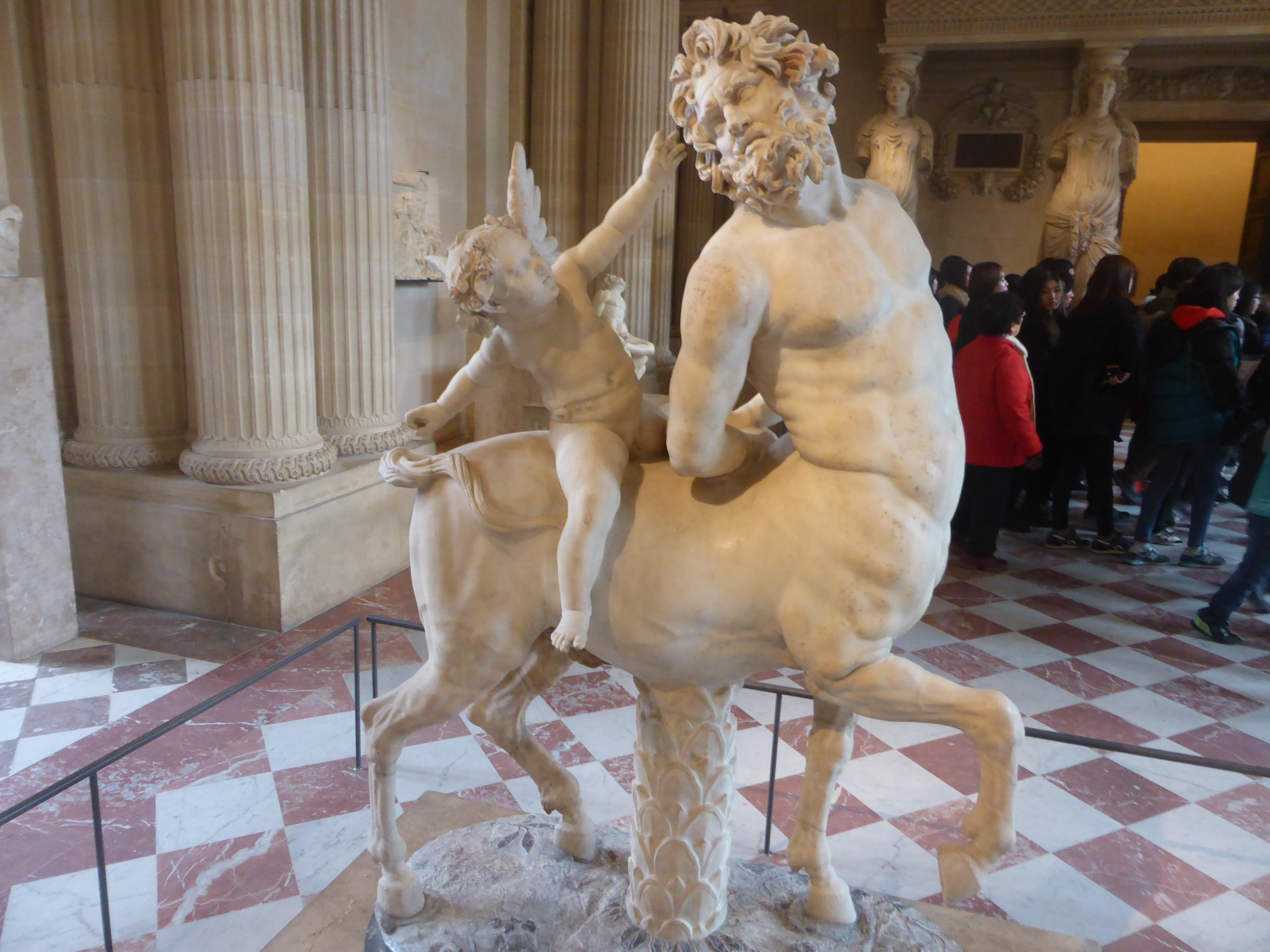 Vieux Centaure chahuté par Eros