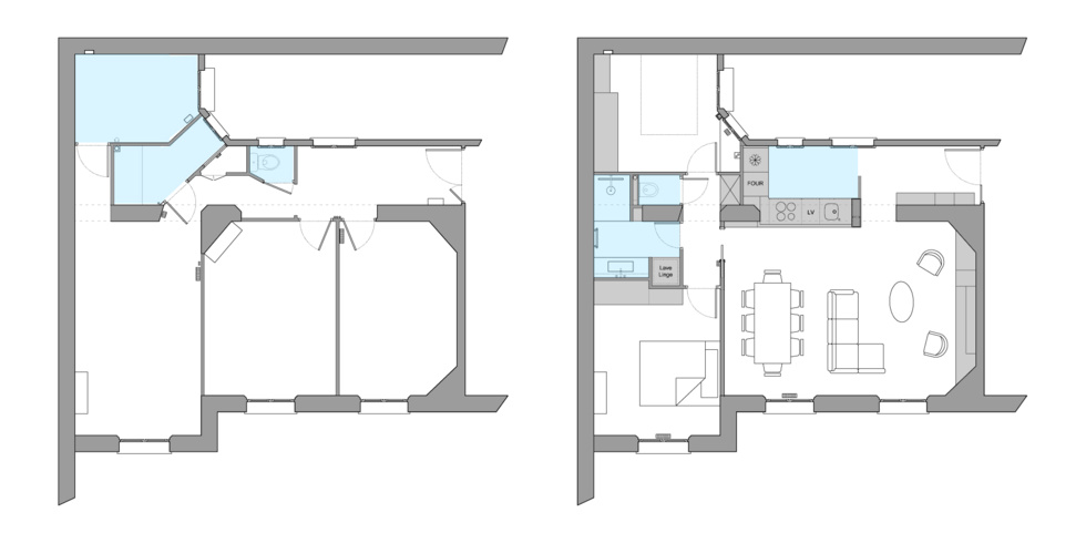 Un grand 3 pièces de 65 m²