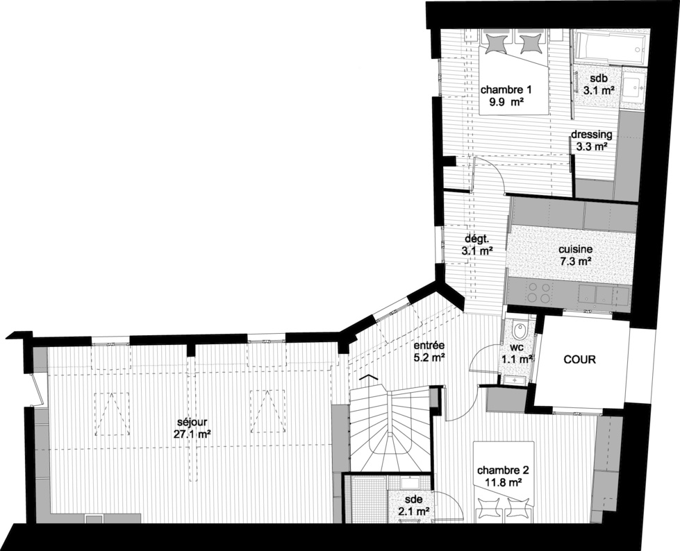 Rénovation d'un 75 m²