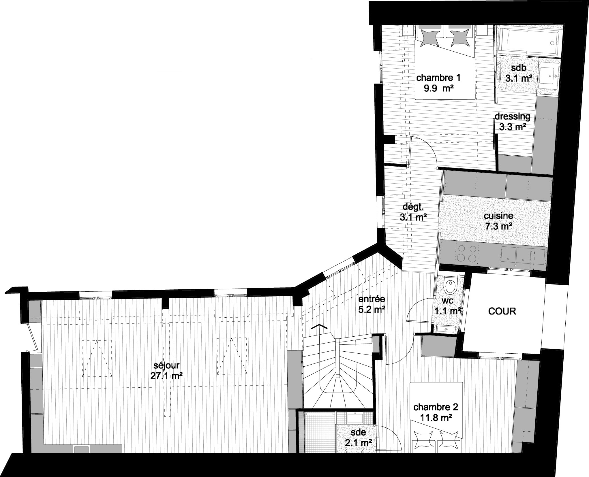 Rénovation d'un 75 m²