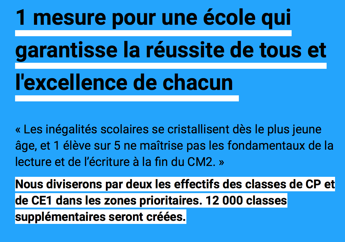 L'éducation fait partie des chantiers prioritaires d'Emmanuel Macron