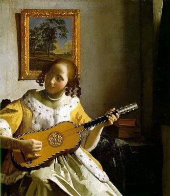 Jan Vermeer : la joueuse de guitar.