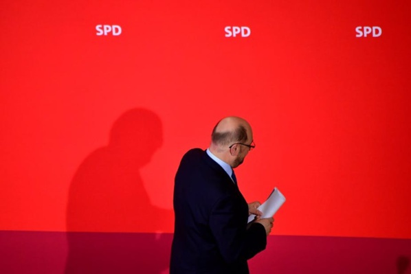 Martin Schulz, le dirigeant du SPD, le 15 décembre 2017, à Berlin. Tobias Schwarz/AFP