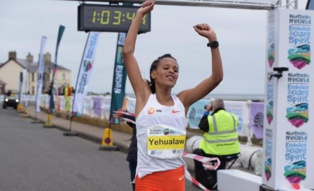 Ethiopian Runner Yalemzerf Yehualaw Breaks Women's Half Marathon Record