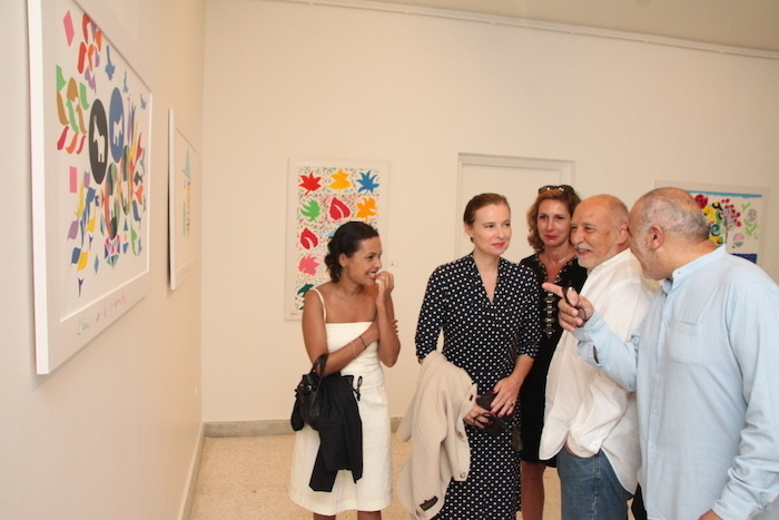 Saida Jawad, Valérie de Senneville,Valérie Trierweiler,Tahar Benjelloun,Boubker Temli de la Galerie Tindouf © ALAOUI My Abdallah