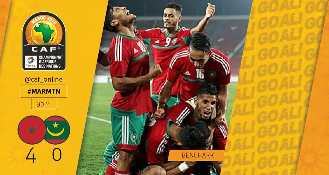 CHAN Maroc-2018 (Groupe A/1er Tour): Victoire du Maroc face à la Mauritanie (4-0)