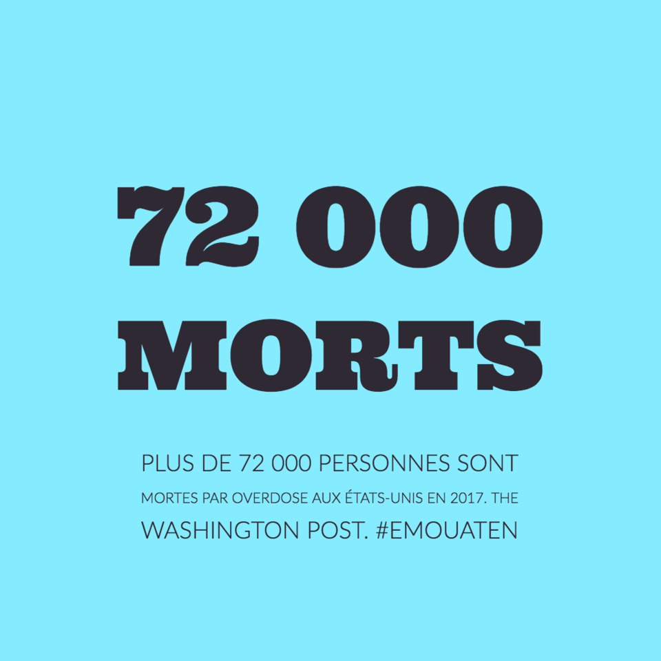 États-Unis. 72 000 morts par overdose en 2017