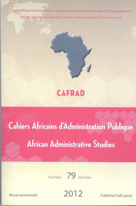 Vient de paraitre : le numéro 79 « Cahiers Africains d’Administration »