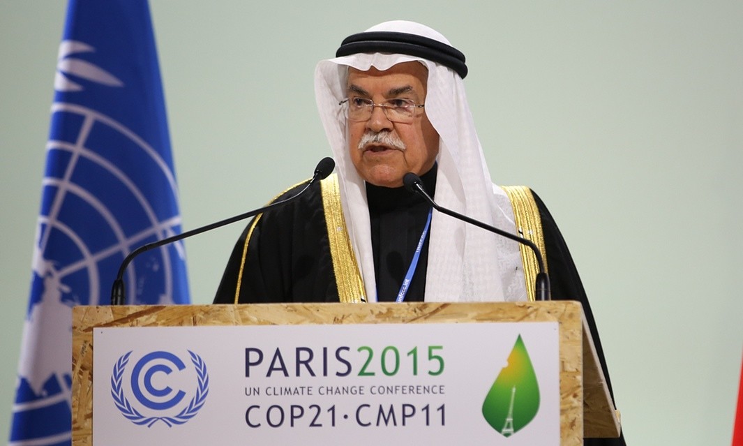 Ali bin Ibrahim Al-Naimi, ministre du pétrole d'Arabie Saoudite à la COP 21 à Paris - PH The Guardian