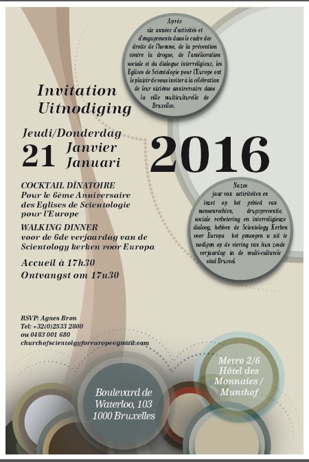 Invitation cocktail 21 januari