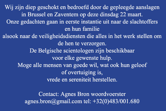 Wij zijn diep geschokt en bedroefd door de gepleegde aanslagen  in Brussel en Zaventem op deze dinsdag 22 maart.