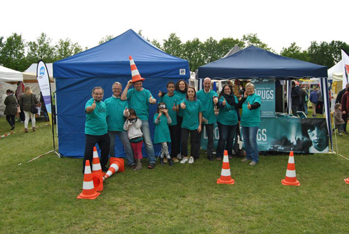 Een stand tegen drugs op het Esperando festival