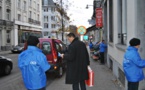 Blue Jackets van Scientology op wandel in St-Gillis.