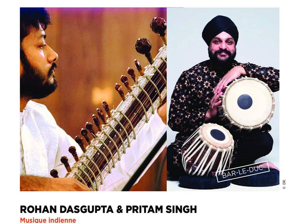 Concert de musique indienne hindoustanie (musique de l'Inde du Nord) à Bar le Duc