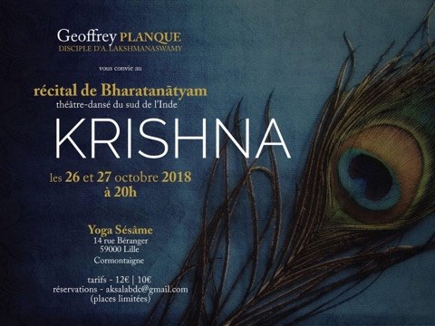 Krishna | Bharatanātyam - théâtre-dansé du sud de l'Inde le 26 octobre 2018