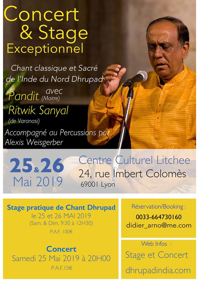 Concert de chant dhrupad à Lyon en mai