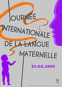 Journée internationale de la langue maternelle. ( Affiche UNESCO)
