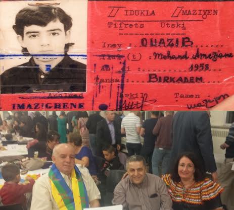 Ouazib en 1975 avec sa carte de membre ADEF et en 2016 à Ottawa (PH/DR)