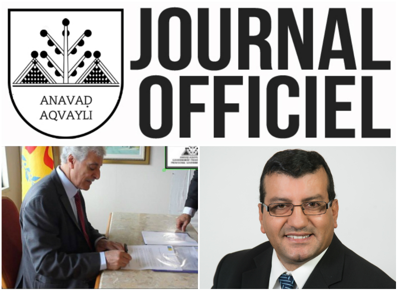 Le président de l'Anavad, Mas Ferhat Mehenni, paraphant les décrets à paraître au Journal officiel de l'Anavad (PH/SIWEL)