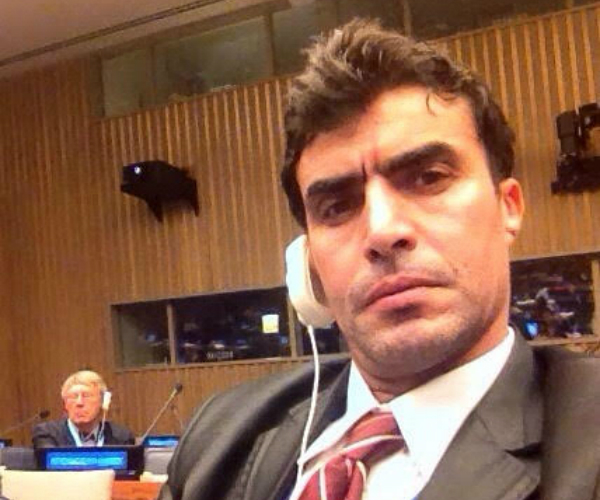 Ravah Arkam repésentant la Kabylie lors de la XVème session de l’instance permanente des Nations unies sur les questions autochtones, au siège de l'ONU, à New-York, le 19/05/2016 (PH/DR)