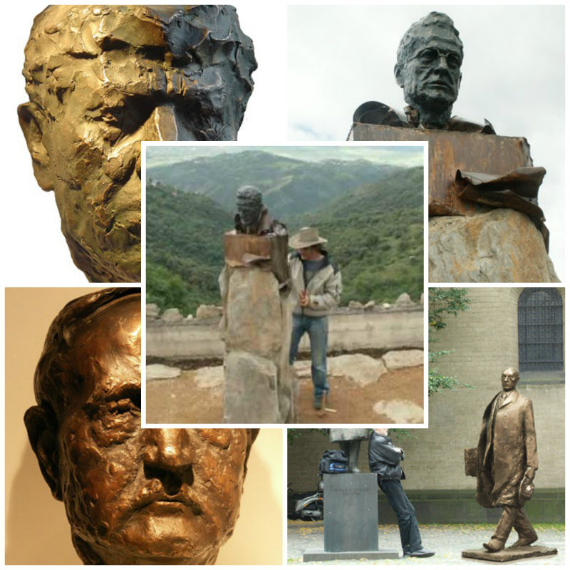 Quelques unes des oeuvres du sculpteur kabyle Olivier Graïne : Lounès Matoub, Mouloud Mammeri, Cherif Kheddam, Konrad Adenauer (PH/DR)