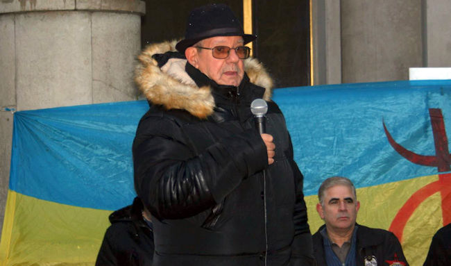 Mohand Ouamar Hachim lors du rassemblement au Trocadéro, le 07 janvier 2017