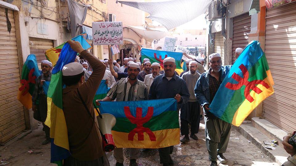 Marche des Imzaviyen (Mozabites) ce 20 Avril à Tagherdayt (Ghardaia) (PH/DR)