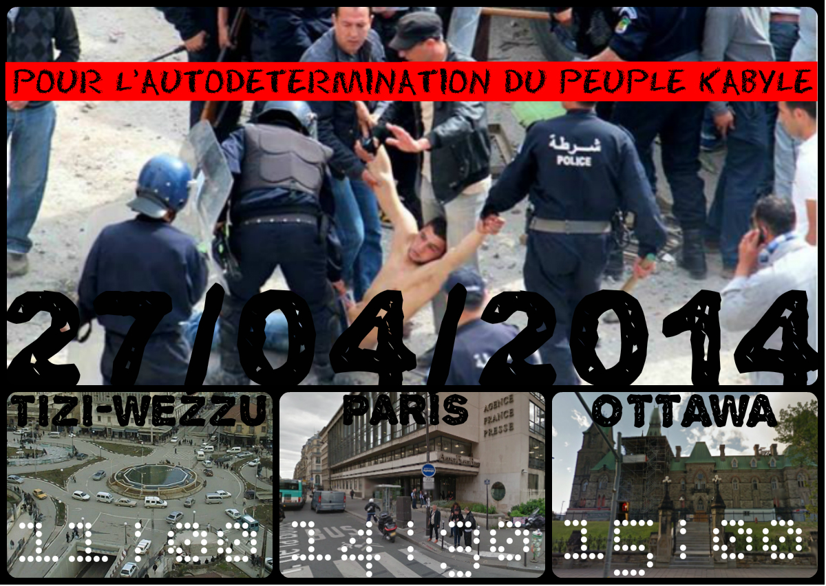 Agenda militant kabyle du dimanche 27 Avril 2014