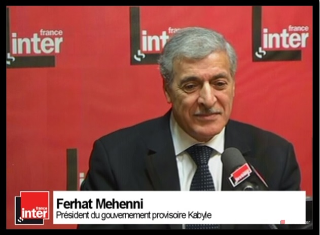 Ferhat Mehenni, président du Gouvernement provisoire kabyle, lors d'un passage à France Inter.