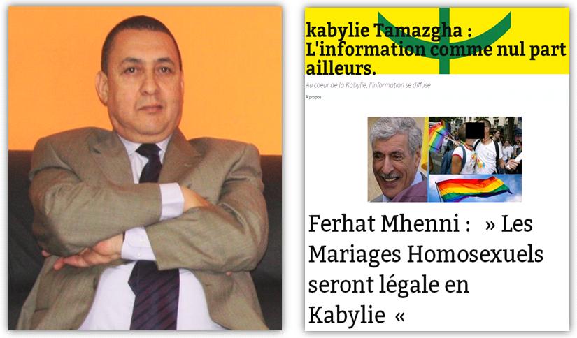 A gauche, le préfet algérien Brahim Merad qui cherche des "volontaires" pour infiltrer le MAK et gérer les campagnes de dénigrement sur le net; A droite, capture d'écran de l'unique article du dernier site "d"information" algérien (PH/DR)
