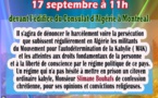 L'association Amitié Québec Kabylie appelle à un rassemblement devant le consulat général d'Algérie à Montréal le 17 septembre 2016 à 11h