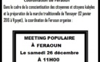Préparation de la Marche de Yennayer 2966: Le MAK anime un meeting populaire à Feraoun le samedi 26 décembre