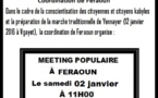 Préparation de la Marche de Yennayer 2966 : Le MAK anime demain un meeting populaire à Feraoun