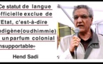 Hend Sadi : «Ce statut de langue officielle exclue de l'Etat, c'est-à-dire indigène (ou dhimmie) a un parfum colonial insupportable»