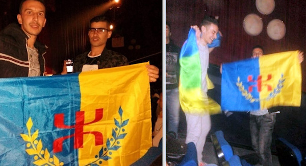 Ali Amrane et Tako évacuent deux militants pourchassés par la police pour détention du drapeau kabyle