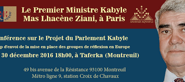 Parlement Kabyle : Lhacène Ziani en conférence à Paris pour lancer les groupes de réflexion en France