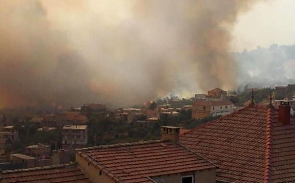 Le feu menace les habitations à At Wizgan (Bouzeguène)
