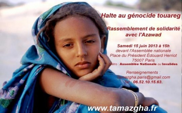 Tamazgha appelle à un rassemblement de solidarité avec l’Azawad et les Touaregs le 15 juin : " Après le Rwanda, à quel jeu se livre à nouveau la France ? "