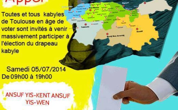 Élection du drapeau kabyle à Toulouse le 05 juillet