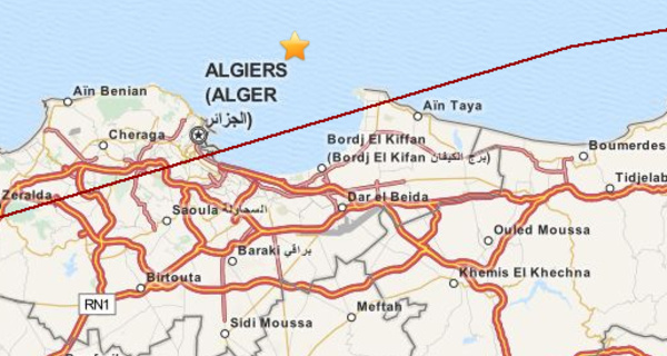 Algérie : un séisme de M 5,6 a secoué Alger (USGS) suivi d'une réplique de M4,6 (EMSC) (actualisé)
