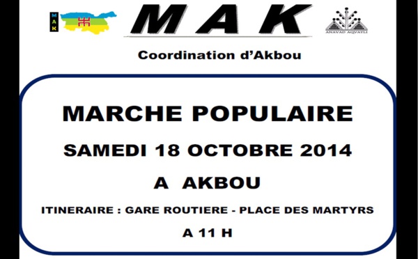 Le MAK marche ce samedi à Akbou : il lance l'alerte sur les "réels dangers" qui guettent la Kabylie