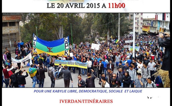 20 Avril: Marche de la Nation Kabyle à Vgayet, Tuviret et Tizi Wezzu