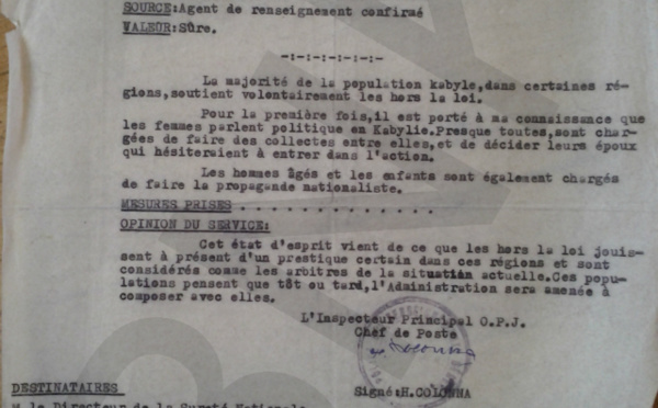 Quand les français découvraient en 1955 que les femmes kabyles parlaient politique
