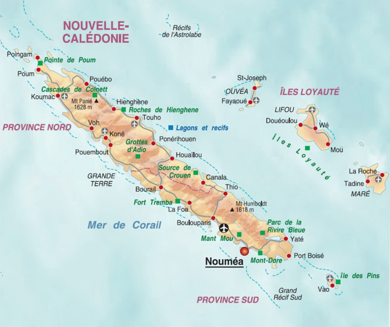 NOUVELLE CALEDONIE D'HIER A  AUJOURD'HUI